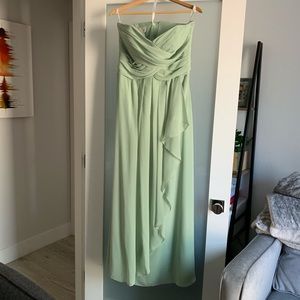 David’s Bridal Strapless Chiffon Dress (Meadow)